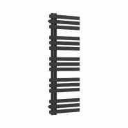 Helloshop26 - Radiateur sèche-serviettes chauffage salle de bain acier 120 x 50 cm noir 03_0010410 - noir 3000225210250