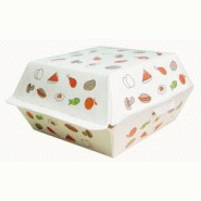 Packnwood FHC - 500Pcs - Boite burger carton imprimé - 135x125x65mm - multicolore en carton 210EATBURG Packnwood FHC - 500Pcs - Boite burger carton imprimé - 135x125x65mm - multicolore en carton 210EATBURG