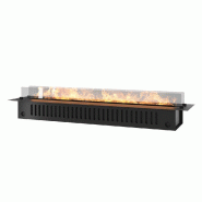 SOLOLED Cheminée vapeur d'eau Insert 1800, Flammes multicolores 3D, contrôle appli, réservoir 3,6L, remplissage auto - 180 cm - noir 0803173016300