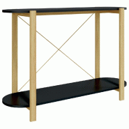 Table console Noir 110x38x75 cm Bois d'ingénierie Modèle Atlas Riviera - 345691