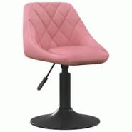 VidaXL Chaise De Salle à Manger Rose Velours - rose 3088818XL VidaXL Chaise De Salle à Manger Rose Velours - rose 3088818XL