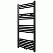 VidaXL Sèche Serviettes Eau Chaude à Rails Droits Noir 500 X 1160 Mm - noir 141907 VidaXL Sèche Serviettes Eau Chaude à Rails Droits Noir 500 X 1160 Mm - noir 141907