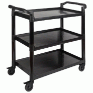 APS Chariot de service Ready, 108x50 cm, en aluminium et polypro noir - noir aluminium 11944