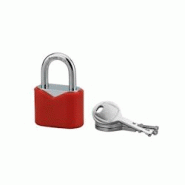 Cadenas à clé, intérieur, ovale, 30mm, gainé PVC, anse acier cémenté, 3 clés - SP - rouge 3150268861305 Cadenas à clé, intérieur, ovale, 30mm, gainé PVC, anse acier cémenté, 3 clés - SP - rouge 3150268861305