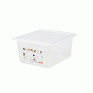 CAMBRO - 26PPT-190 - Bac GN 1/2 SafeTrack avec étiquette intégrée - 26,5 x 32,5 cm - Vente à l'unité (couvercle non inclus) - blanc plastique pol