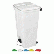 Collecteur a dechets avec pedale et roulettes 90l jvd_0