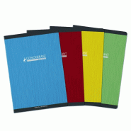 CONQUERANT Lot de 10 Cahier Recyclé carte piqué A4, 96p./48 feuilles 70g/m², Séyès, coloris assortis (4) - 3020120011066