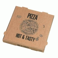 FHC - 100Pcs - Boîte à pizza carton brun décor "Hot and Tasty" - 290x290x40mm - marron en carton FHC210BPZ29A FHC - 100Pcs - Boîte à pizza carton brun décor "Hot and Tasty" - 290x290x40mm - marron en carton FHC210BPZ29A
