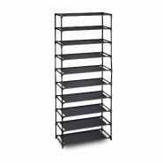 Helloshop26 - Étagère à chaussures extensible 150 x 62 x 28 cm 10 niveaux design épuré entrée en toile beige 13_0007899 - beige 3000243868334