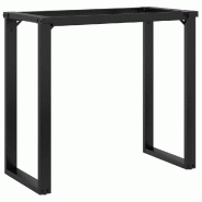 Helloshop26 - Lot de 2 pieds de table cadre en O 80 x 40 x 73 cm faciles à installer style industriel en acier noir 02_0047228 - noir acier 300023466
