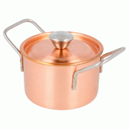 Mini cocotte inox cuivre Ø9x6cm argente inox