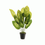 Plante verte artificielle GARDEN dans pot - 50cm - couleur verte - plastique