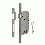 Serrure encastrable à clé pour porte de chambre, axe 50mm, bouts ronds, gris, 1 clé - THIRARD - gris 3150269139359 Serrure encastrable à clé pour porte de chambre, axe 50mm, bouts ronds, gris, 1 clé - THIRARD - gris 3150269139359