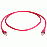 TELEGÄRTNER Cordon S/FTP Cat.6A 10/100/1000BT , croisé, rouge, 2 m TELEGÄRTNER Cordon S/FTP Cat.6A 10/100/1000BT , croisé, rouge, 2 m