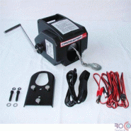 Treuil bateau KDJ-2500G - Électrique et manuel - 12V - 3 175 kg de traction horizontale