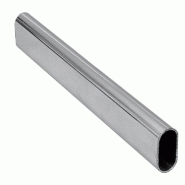 Tube ovale chromé - 300cm - 30x15mm - épaisseur 1mm en acier