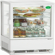 Bartscher Mini vitrine réfrigérée 78L, blanc - blanc multi-matériau 700578G