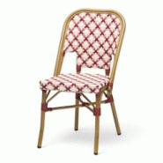 Bistromania Chaise de terrasse ST GERMAIN - Tressage Bordeaux Rose et Blanc - EA183 Bistromania Chaise de terrasse ST GERMAIN - Tressage Bordeaux Rose et Blanc - EA183