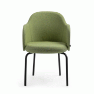 Chaise "FLOS" 4 pieds - Avec accoudoirs, 4 pieds métal fixe