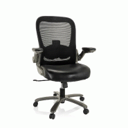 Chaise lourdes / Chaise de bureau INSTRUCTOR T I Titan XXL Tissu maille / Similicuir noir hjh OFFICE - noir plastique 691000