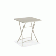 Essentials Table pliante Breeze Bistro en métal, couleur beige - beige acier 20822
