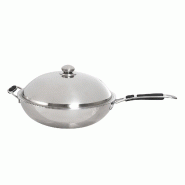 GastroHero Poêle wok en acier inoxydable Ø 360 mm - inox IW-W35_0