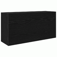 Helloshop26 - Armoire murale multifonctionnelle design minimaliste salle de bain 80 x 25 x 40 cm en bois d'ingénierie noir 02_0051278 - noir Bois mas