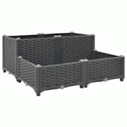Helloshop26 - Jardinière lit surélevé plantes fleurs jardin 80 x 80 x 38 cm polypropylène 02_0000954 - 3000072901530 Helloshop26 - Jardinière lit surélevé plantes fleurs jardin 80 x 80 x 38 cm polypropylène 02_0000954 - 3000072901530