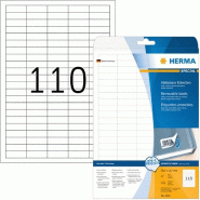HERMA 2750 étiquettes blanches Movables®, format 38,1 x 12,7 mm (25 feuilles A4 / cdt) - 4210