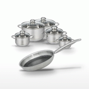 Lot Poêle 24cm & Faitouts 12/14/16/20/24cm Elo Relief Solution - gris 3176239942699