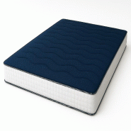 Matelas simple 80x190 cm Waterfoam, H 20 cm, ferme moyenne, antiallergique, respirant, fabriqué en Italie - bleu multi-matériau NAPPYH20-80X190X20