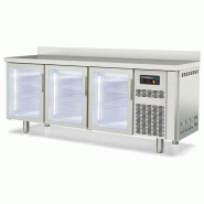 Meuble 600 adossé positif s-line - 3 portes vitrées - PTSRV-200-S