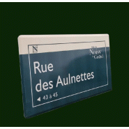 Plaque de rue en aluminium