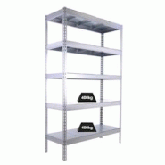 PROREGAL Étagère pour charges lourdes BIG METAL YETI FIVE | HxLxP 200x120x45cm | Charge du compartiment 400kg | Galvanisé - gris métal PR_RS24-02 PROREGAL Étagère pour charges lourdes BIG METAL YETI FIVE | HxLxP 200x120x45cm | Charge du compartiment 400kg | Galvanisé - gris métal PR_RS24-02