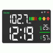 PURLINE : sonomètre Wi-Fi avec contrôle via l'application AIRTESTdB - blanc plastique 8436607027348