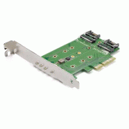 StarTech Adaptateur SSD M.2 NGFF à  3 ports - 1x M.2 PCIe