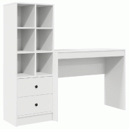VidaXL Bureau avec tiroir 2 pcs Blanc Modèle Titan Signature Pro - 3337329