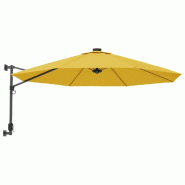 VidaXL Parasol mural avec LED jaune 290 cm Modèle Helios Panorama Élite - 362896