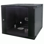 Armoire serveur murale 19 pouces MHT121 avec porte en verre - hauteur 12U - double section - profondeur 600 mm - flatpack - noir - Bravour® Armoire serveur murale 19 pouces MHT121 avec porte en verre - hauteur 12U - double section - profondeur 600 mm - flatpack - noir - Bravour®