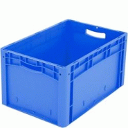 BITO Bacs gerbables norme Europe, série XL L600 mm x l400 mm x H320 mm bleu - bleu plastique polypropylène 4250692929561