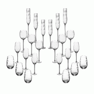 Bjorn Set de verres complet STEN - 24 pièces - transparent 3701488309933