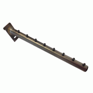 Bras exposant incliné tube d.25mm - Prof.32cm - Acier - Pour grille