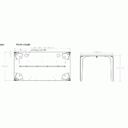 Bureau modulable "PARIS" - Individuel (2 pieds), 80x180 Bureau modulable "PARIS" - Individuel (2 pieds), 80x180