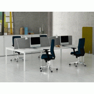 Bureau bench 4 personnes avec structure commune en acier Bureau bench 4 personnes avec structure commune en acier