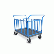 Chariot 2 dossiers + 2 ridelles tubulaire 500kg - PLANORGA - 8MCS14CTH2N716