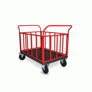Chariot 2 dossiers + 2 ridelles tubulaire 650kg - PLANORGA - 8MCL24CTH2N716
