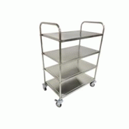 Chariot de service 860 x 530 mm - 4 niveaux PREMIUM / GOLDINOX - gris inox 3701770820788 Chariot de service 860 x 530 mm - 4 niveaux PREMIUM / GOLDINOX - gris inox 3701770820788