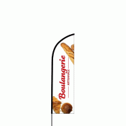 Drapeau oriflamme BOULANGERIE ARTISANALE - 2m40 l Drapeau Publicitaire - textile 3770030285445