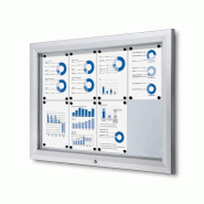 Exposiciónate Vitrine Extérieure Verrouillable 8 x A4 SCT8xA4PH - argenté aluminium SCT8xA4