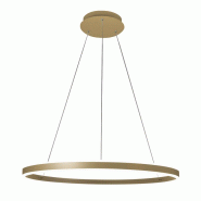 Fabas Luce Suspension LED Palau 64W ​​​​3000K à intensité variable d 80 cm Or mat - Lustre en métal et méthacrylate - doré 8019282541080
